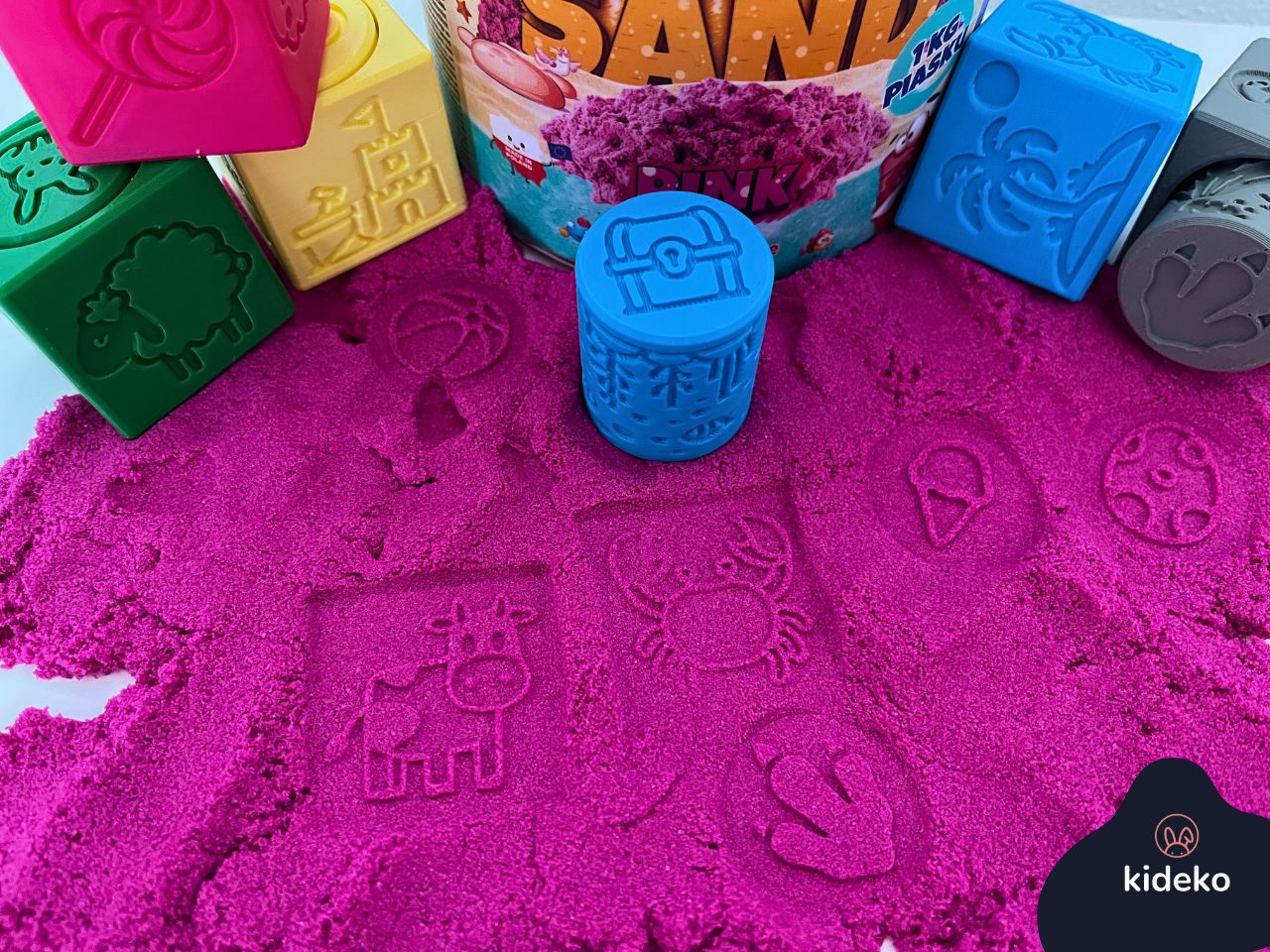 Kinetický piesok TUBAN Pink obtlačenie kociek